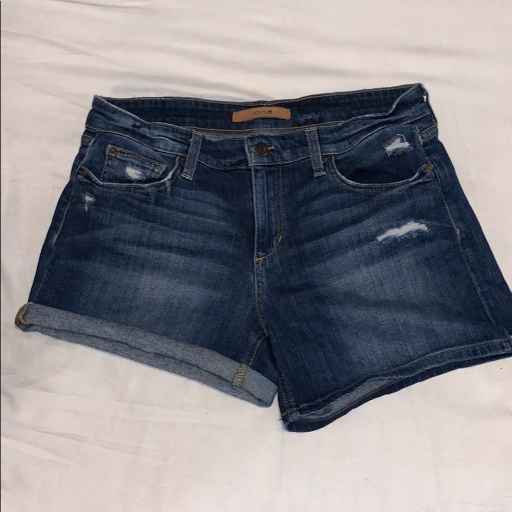 Joe’s Jeans shorts roll up. Distressed